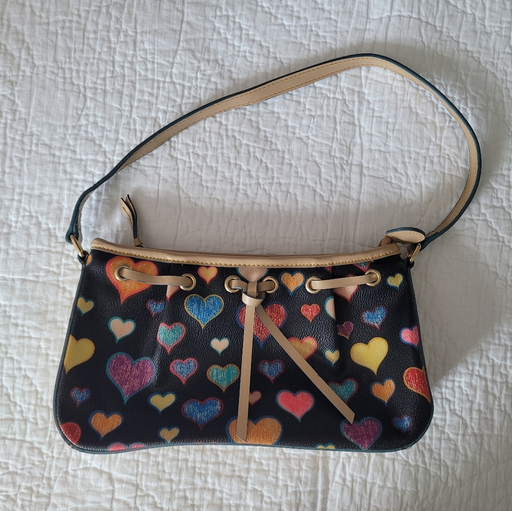 Colorful Heart Pattern Women's Bag